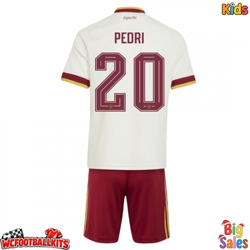 Spain Pedri Gonzalez #20 Replica Away Stadium Kit for Kids World Cup 2026 Short Sleeve (+ pants)